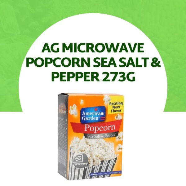 AG Microwave Popcorn Sea Salt & Pepper 273G