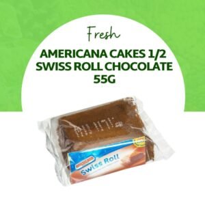 Americana Cakes 1/2 Swiss Roll Chocolate 55G