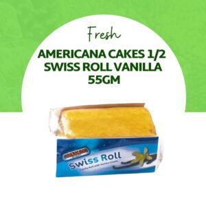 Americana Cakes 1/2 Swiss Roll Vanilla 55Gm