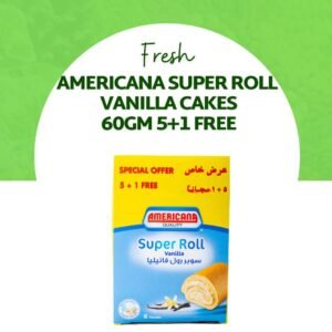 Americana Super Roll Vanilla Cakes 60gm 5+1 Free