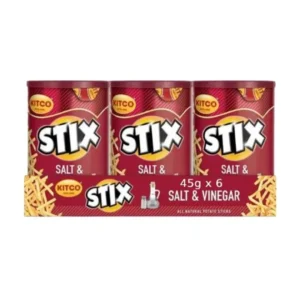 Kitco Stix Salt & Vinegar Potato Sticks 45Gx6