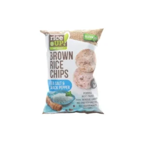 Rice Up Brown Rice Chips Sea Salt And Black Pepper 60g